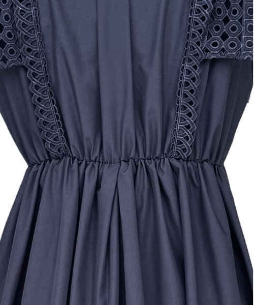 洗える ｜ スタンドカラー レース シャツ ワンピース ｜ レディース