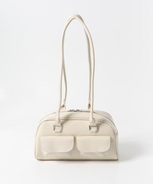 URBAN RESEARCH ROSSO WOMEN（アーバンリサーチ　ロッソ）の「ヴィンテージライクボストンバッグ（ボストンバッグ・レディース・ブラック/オフホワイト・-）」の4枚目の写真