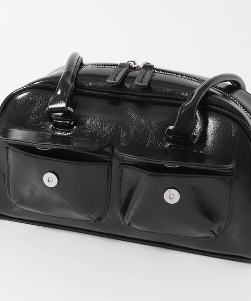 URBAN RESEARCH ROSSO WOMEN（アーバンリサーチ　ロッソ）の「ヴィンテージライクボストンバッグ（ボストンバッグ・レディース・ブラック/オフホワイト・-）」の9枚目の写真