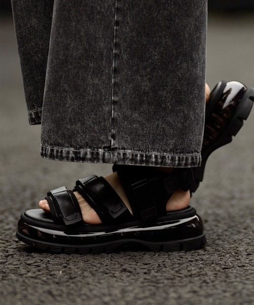 CLEL（クレイル）の「【CLEL】Air Cushion High Sole Sandal