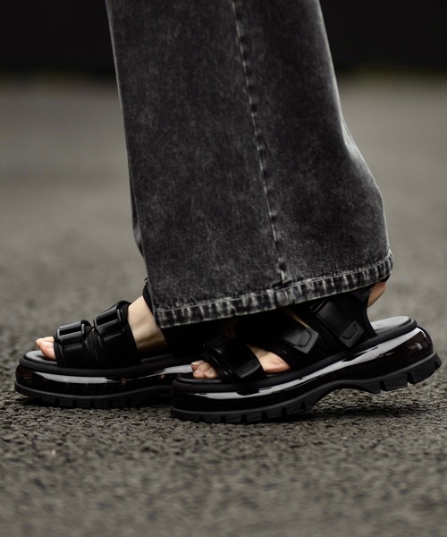 【CLEL】AirCushionHighSoleSandal/エアークッションハイソールサンダル