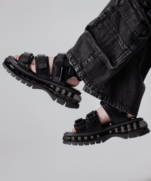 【CLEL】AirCushionHighSoleSandal/エアークッションハイソールサンダル