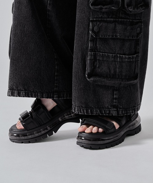 【CLEL】AirCushionHighSoleSandal/エアークッションハイソールサンダル
