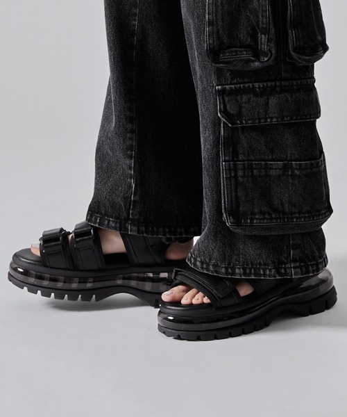 【CLEL】エアークッション ハイソールサンダル/Sサイズ CLEL】Air Cushion High Sole Sandal/エアークッション ハイ