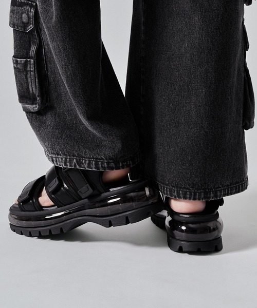 【CLEL】AirCushionHighSoleSandal/エアークッションハイソールサンダル