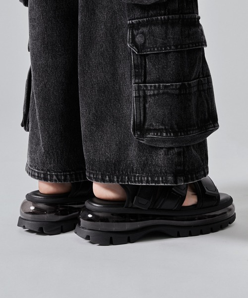 CLEL】Air Cushion High Sole Sandal/エアークッション ハイ