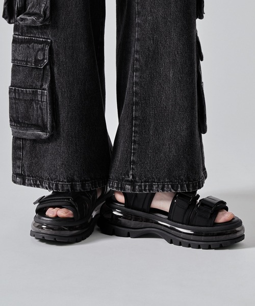 【CLEL】エアークッション ハイソールサンダル CLEL】Air Cushion High Sole Sandal/エアークッション ハイ