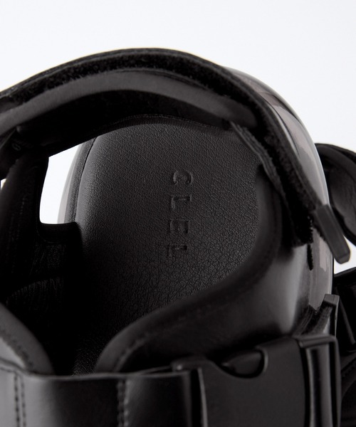 CLEL(クレイル)の「【CLEL】Air Cushion High Sole Sandal/エアークッション ハイソールサンダル(サンダル・メンズ・ブラック・XS/S/M/L/XL)」の21枚目の写真