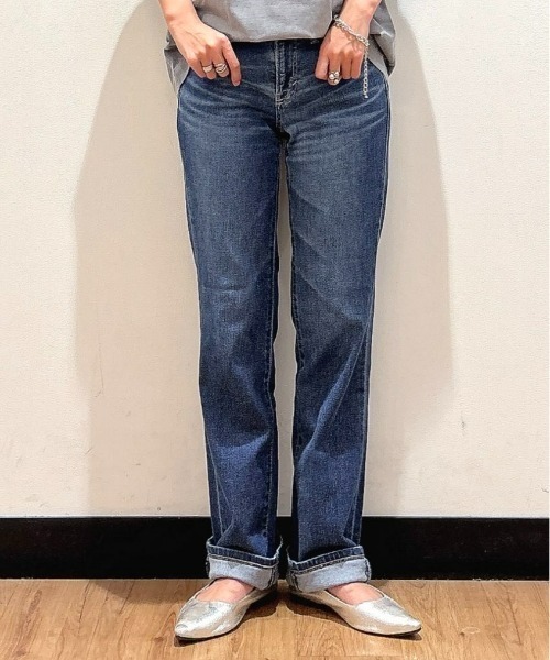 SOMETHING（サムシング）の「【SOMETHING】サマーストレート（デニムパンツ・レディース・ダークインディゴブルー・30inch/26inch/27inch/28inch/29inch）」の12枚目の写真