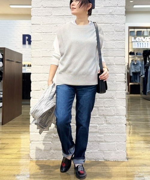 SOMETHING（サムシング）の「【SOMETHING】サマーストレート（デニムパンツ・レディース・ダークインディゴブルー・30inch/26inch/27inch/28inch/29inch）」の13枚目の写真