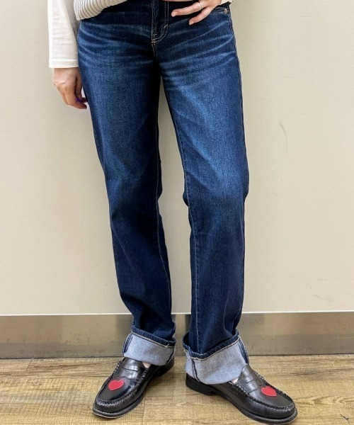 SOMETHING（サムシング）の「【SOMETHING】サマーストレート（デニムパンツ・レディース・ダークインディゴブルー・30inch/26inch/27inch/28inch/29inch）」の14枚目の写真