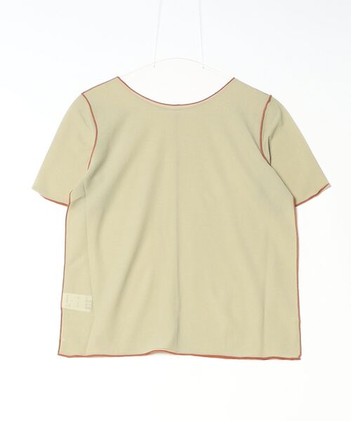 DIP IN CHOCOLATE(ディップインチョコレート)の「パイピングシアーカットソー【DIP IN CHOCOLATE】(Tシャツ/カットソー・レディース・ブラック/グリーン/グレー・F)」の4枚目の写真