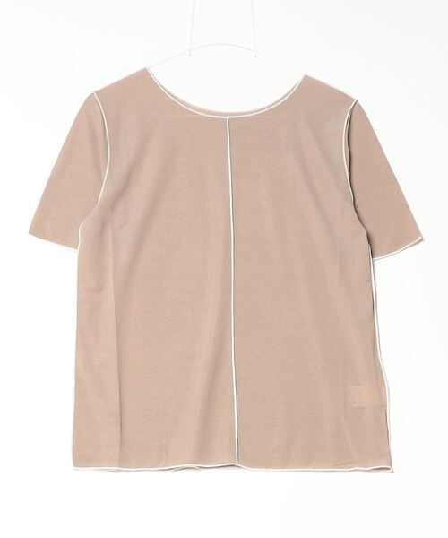 DIP IN CHOCOLATE(ディップインチョコレート)の「パイピングシアーカットソー【DIP IN CHOCOLATE】(Tシャツ/カットソー・レディース・ブラック/グリーン/グレー・F)」の5枚目の写真