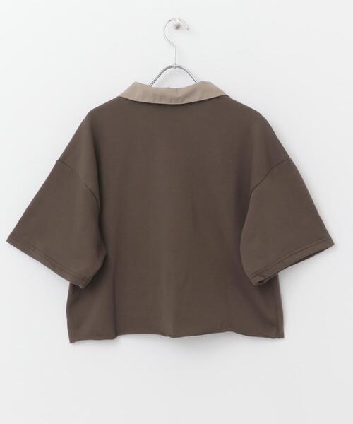 ITEMS URBANRESEARCH（アイテムズ アーバンリサーチ）の「ミニ裏毛スキッパーポロ（ポロシャツ・レディース・ブラウン/グレー・FREE）」の17枚目の写真