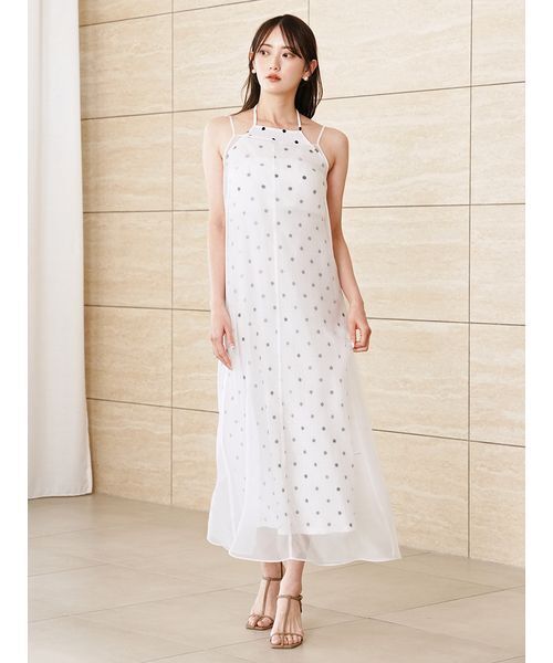 SNIDEL（スナイデル）の「レイヤードプリントキャミワンピース（ワンピース・レディース・パープル/ホワイト/ブラック・0/1）」の20枚目の写真