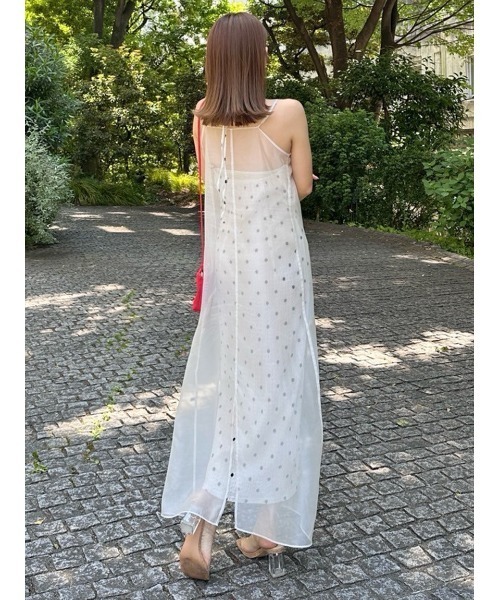 SNIDEL スナイデル新品レイヤードプリントキャミワンピース完売 レイヤードプリントキャミワンピース(マキシ・ロングワンピース