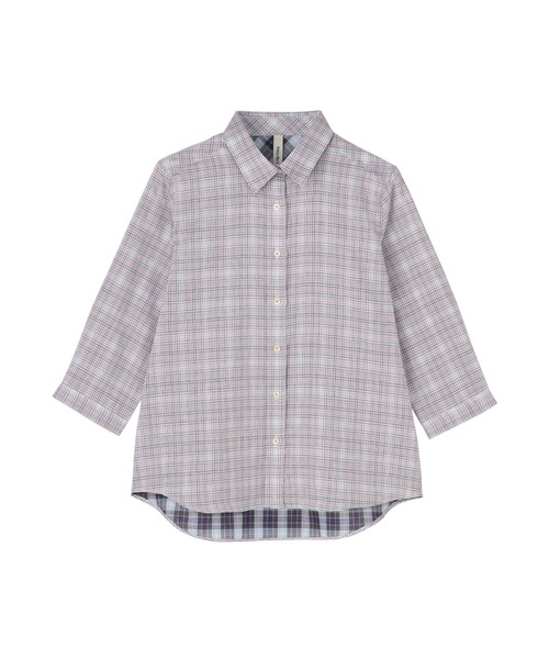 TOKYO SHIRTS(トウキョウシャツ)の「【Pitta Re:)】ふわっとガーゼシャツ 七分袖 綿100% レディースカジュアルシャツ(シャツ/ブラウス・レディース・オレンジ・S/M/L/LL)」の8枚目の写真