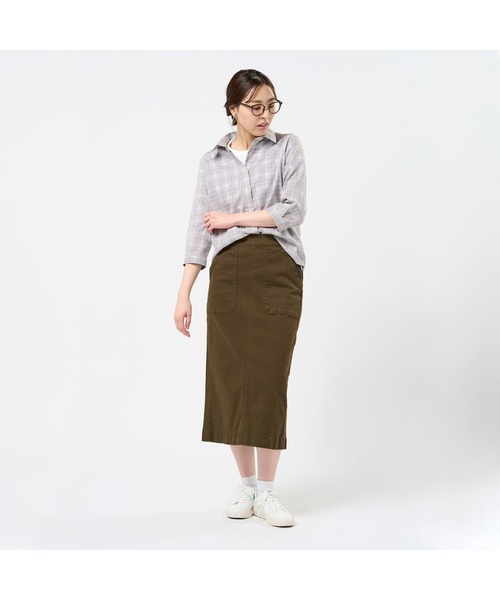 TOKYO SHIRTS(トウキョウシャツ)の「【Pitta Re:)】ふわっとガーゼシャツ 七分袖 綿100% レディースカジュアルシャツ(シャツ/ブラウス・レディース・オレンジ・S/M/L/LL)」の7枚目の写真