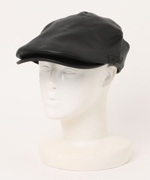 AVIREX(アヴィレックス)の「【RS】【AVIREX】synthetic leather HUNTING CAP(ハンチング/ベレー帽・メンズ・ブラウン/ブラック・FREE)」の6枚目の写真