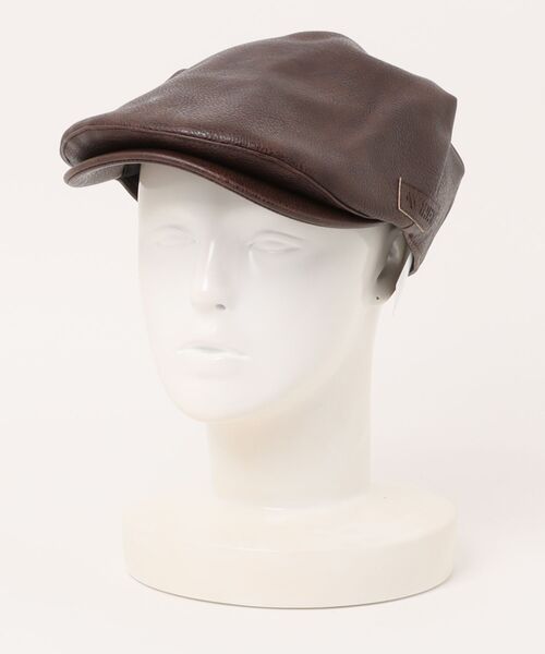 AVIREX(アヴィレックス)の「【RS】【AVIREX】synthetic leather HUNTING CAP(ハンチング/ベレー帽・メンズ・ブラウン/ブラック・FREE)」の5枚目の写真