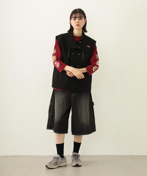 MILKFED.（ミルクフェド）の「70S LOGO THREE QUARTER SLEEVE TOP（Tシャツ/カットソー・レディース・ホワイト/バーガンディー/チャコール・ONE SIZE）」の10枚目の写真