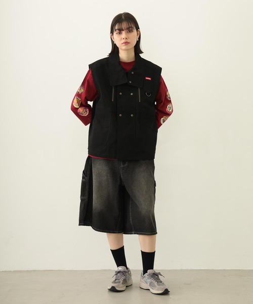 MILKFED.（ミルクフェド）の「70S LOGO THREE QUARTER SLEEVE TOP（Tシャツ/カットソー・レディース・ホワイト/バーガンディー/チャコール・ONE SIZE）」の11枚目の写真