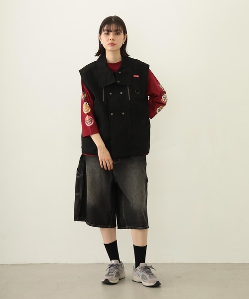 MILKFED.（ミルクフェド）の「70S LOGO THREE QUARTER SLEEVE TOP（Tシャツ/カットソー・レディース・ホワイト/バーガンディー/チャコール・ONE SIZE）」の12枚目の写真