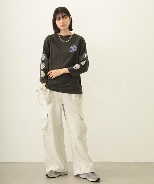 MILKFED.（ミルクフェド）の「70S LOGO THREE QUARTER SLEEVE TOP（Tシャツ/カットソー・レディース・ホワイト/バーガンディー/チャコール・ONE SIZE）」の19枚目の写真