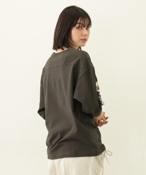 MILKFED.（ミルクフェド）の「70S LOGO THREE QUARTER SLEEVE TOP（Tシャツ/カットソー・レディース・ホワイト/バーガンディー/チャコール・ONE SIZE）」の14枚目の写真