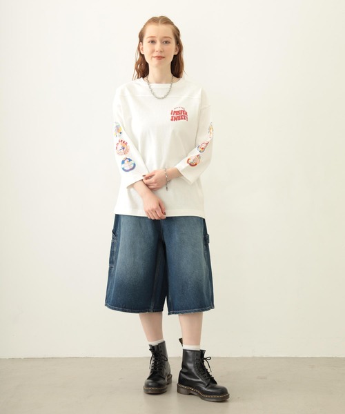 MILKFED.（ミルクフェド）の「70S LOGO THREE QUARTER SLEEVE TOP（Tシャツ/カットソー・レディース・ホワイト/バーガンディー/チャコール・ONE SIZE）」の22枚目の写真