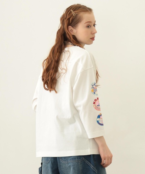 MILKFED.（ミルクフェド）の「70S LOGO THREE QUARTER SLEEVE TOP（Tシャツ/カットソー・レディース・ホワイト/バーガンディー/チャコール・ONE SIZE）」の21枚目の写真