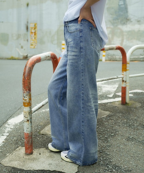 DURAS（デュラス）の「ヴィンテージ加工デニムパンツ（デニムパンツ・レディース・ブルー・MEDIUM/SMALL）」の6枚目の写真