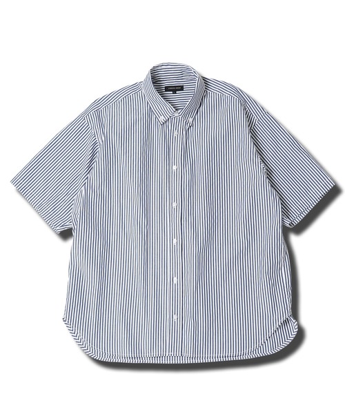 jiggys shop（ジギーズショップ）の「ビックシルエット ストライプ ボタンダウン 半袖シャツ（シャツ/ブラウス・メンズ・グレー系その他/ブルー系その他/ブルー系その他2・MEDIUM/LARGE/X-LARGE）」の11枚目の写真