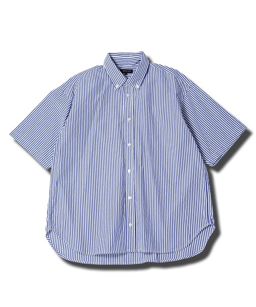 jiggys shop（ジギーズショップ）の「ビックシルエット ストライプ ボタンダウン 半袖シャツ（シャツ/ブラウス・メンズ・グレー系その他/ブルー系その他/ブルー系その他2・MEDIUM/LARGE/X-LARGE）」の14枚目の写真