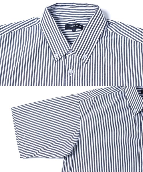 jiggys shop（ジギーズショップ）の「ビックシルエット ストライプ ボタンダウン 半袖シャツ（シャツ/ブラウス・メンズ・グレー系その他/ブルー系その他/ブルー系その他2・MEDIUM/LARGE/X-LARGE）」の21枚目の写真