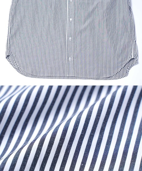 jiggys shop（ジギーズショップ）の「ビックシルエット ストライプ ボタンダウン 半袖シャツ（シャツ/ブラウス・メンズ・グレー系その他/ブルー系その他/ブルー系その他2・MEDIUM/LARGE/X-LARGE）」の22枚目の写真