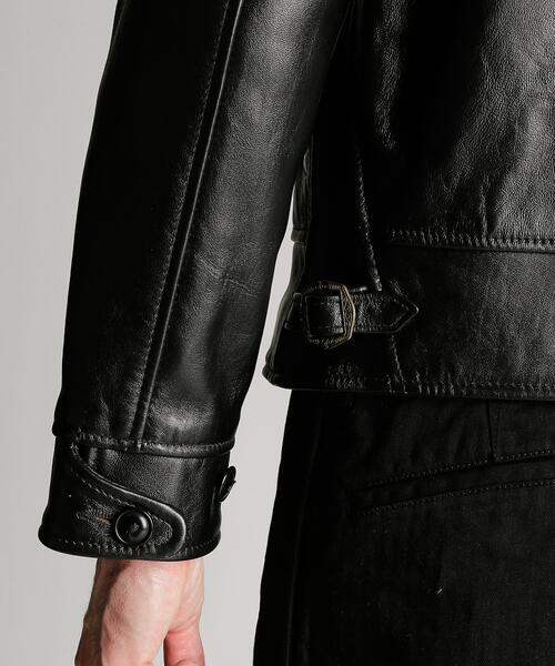 Schott（ショット）の「Schott/ショット/230US COSSACK JACKET/レザー コサックジャケット（ライダースジャケット・メンズ・ブラック・42/40/38/36）」の11枚目の写真
