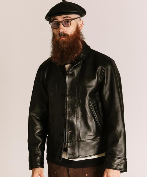 Schott（ショット）の「Schott/ショット/230US COSSACK JACKET/レザー コサックジャケット（ライダースジャケット・メンズ・ブラック・42/40/38/36）」の12枚目の写真