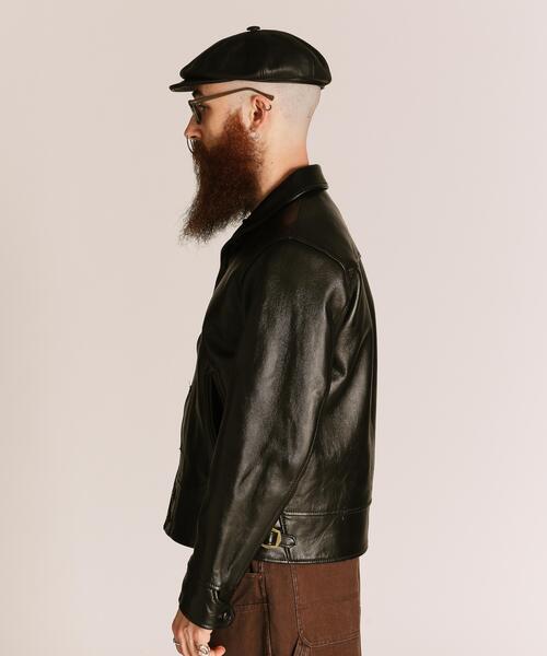 Schott（ショット）の「Schott/ショット/230US COSSACK JACKET/レザー コサックジャケット（ライダースジャケット・メンズ・ブラック・42/40/38/36）」の14枚目の写真
