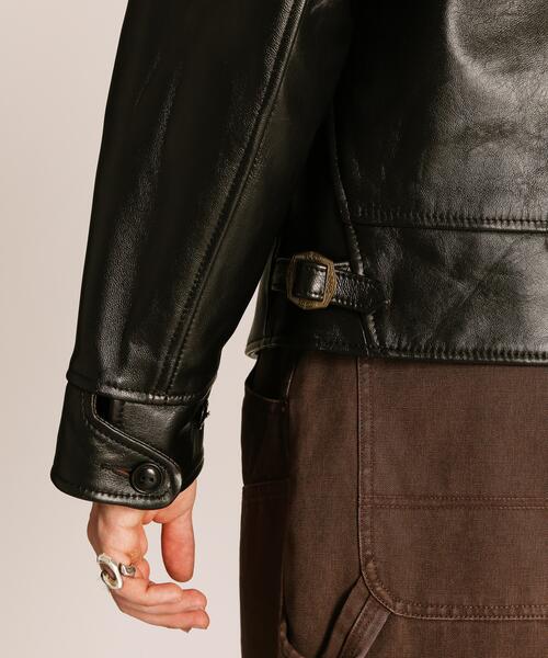 Schott（ショット）の「Schott/ショット/230US COSSACK JACKET/レザー コサックジャケット（ライダースジャケット・メンズ・ブラック・42/40/38/36）」の22枚目の写真