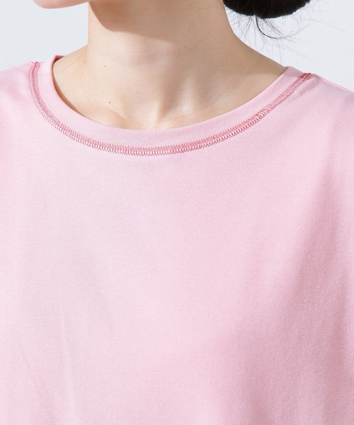 N.（N. Natural Beauty Basic）（エヌエヌナチュラルビューティーベーシック）の「ステッチ半袖Tシャツ（Tシャツ/カットソー・レディース・ピンク/レッド/チャコールグレー・MEDIUM）」の19枚目の写真