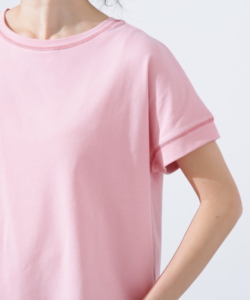 N.（N. Natural Beauty Basic）（エヌエヌナチュラルビューティーベーシック）の「ステッチ半袖Tシャツ（Tシャツ/カットソー・レディース・ピンク/レッド/チャコールグレー・MEDIUM）」の20枚目の写真