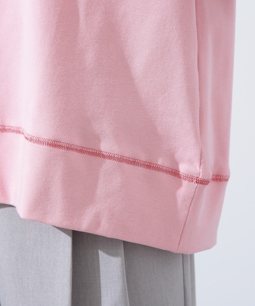 N.（N. Natural Beauty Basic）（エヌエヌナチュラルビューティーベーシック）の「ステッチ半袖Tシャツ（Tシャツ/カットソー・レディース・ピンク/レッド/チャコールグレー・MEDIUM）」の21枚目の写真