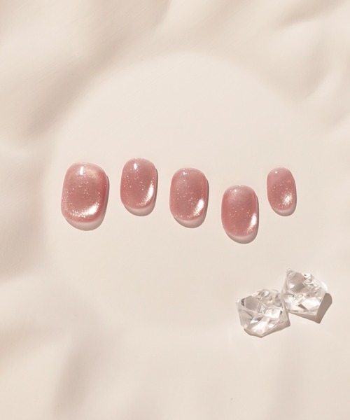 Anail（エーネイル）の「3D水光ネイルピンクシンプルワンカラーマグネットショートオーバルネイルチップ（ネイルシール/ネイルチップ・レディース・ピンク・SMALL/MEDIUM/LARGE）」の10枚目の写真