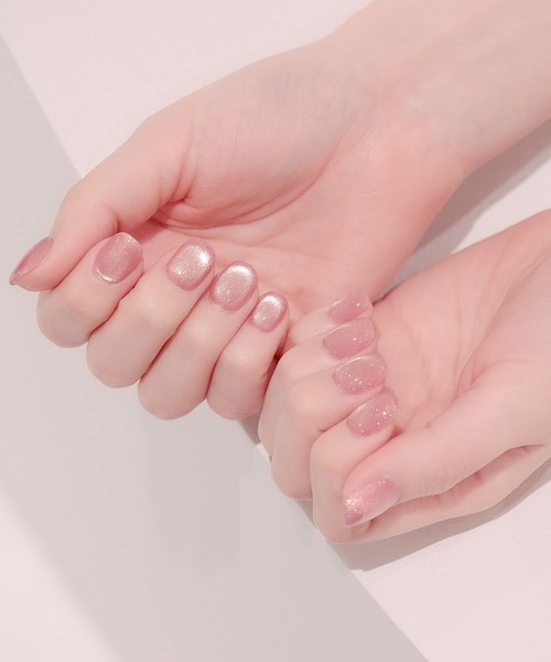 Anail（エーネイル）の「3D水光ネイルピンクシンプルワンカラーマグネットショートオーバルネイルチップ（ネイルシール/ネイルチップ・レディース・ピンク・SMALL/MEDIUM/LARGE）」の7枚目の写真