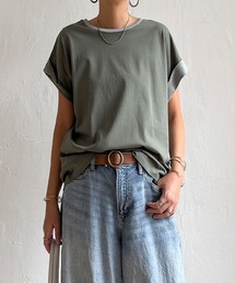 ラメ袖フレンチTシャツ