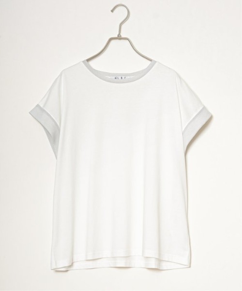 LBC(エルビーシー)の「ラメ袖フレンチTシャツ(Tシャツ/カットソー・レディース・ブラック/ホワイト/グリーン/ブラウン・M)」の18枚目の写真