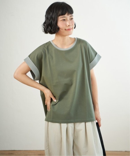 LBC(エルビーシー)の「ラメ袖フレンチTシャツ(Tシャツ/カットソー・レディース・ブラック/ホワイト/グリーン/ブラウン・M)」の22枚目の写真