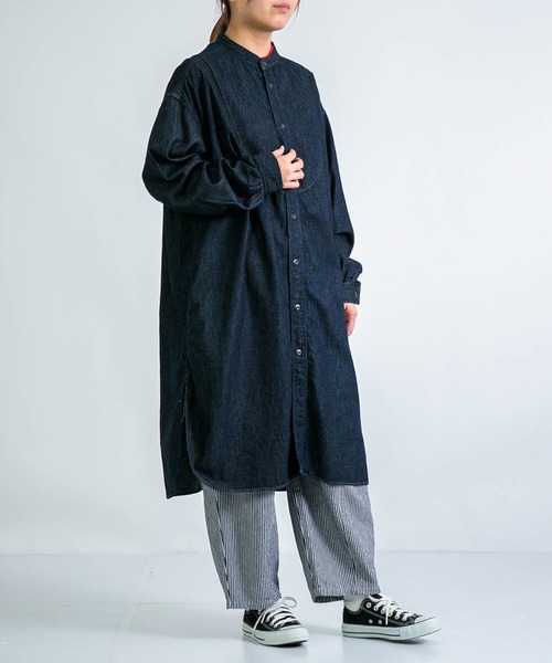 D.M.G.（ドミンゴ）の「[D.M.G / ディーエムジー] 6ozデニム ギャザーロングシャツ（シャツ/ブラウス・レディース・ワンウォッシュ・2/3）」の10枚目の写真