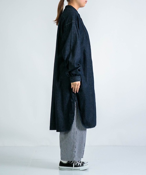 D.M.G.（ドミンゴ）の「[D.M.G / ディーエムジー] 6ozデニム ギャザーロングシャツ（シャツ/ブラウス・レディース・ワンウォッシュ・2/3）」の12枚目の写真